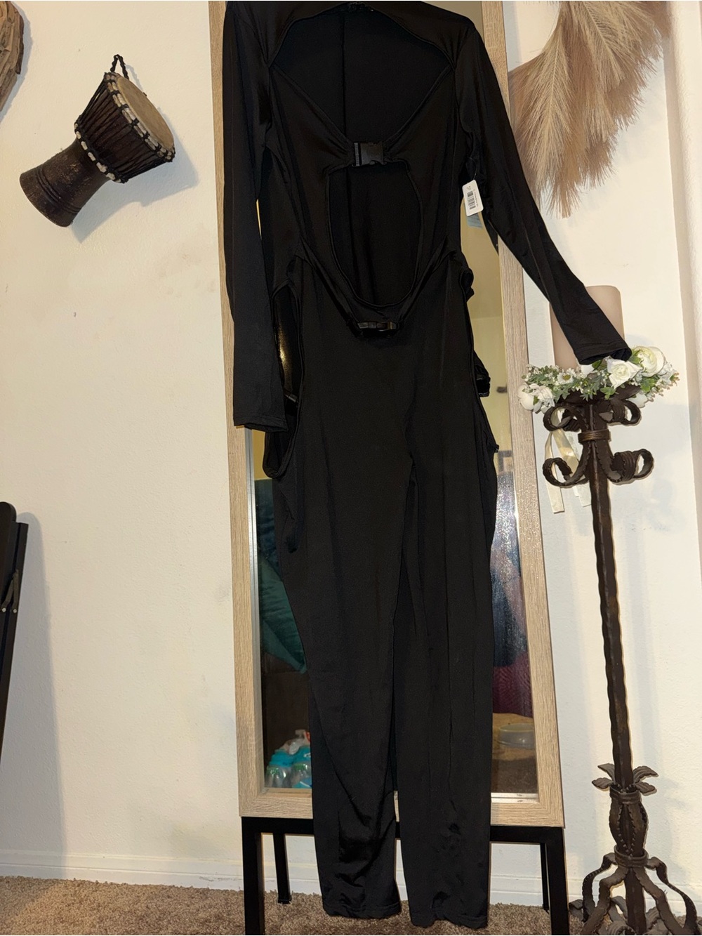 Black Long Sleeve Jumpsuit for cosplay